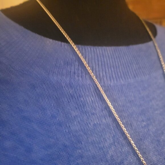 Westbound Medium Blue Soft as Cashmere Front Tie Sweater - Size L - Picture 2 of 7